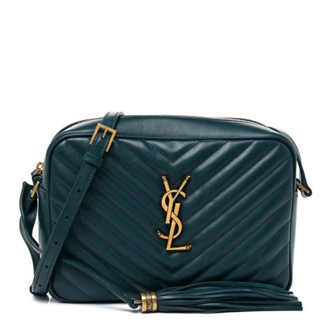 sea turquoise ysl|SAINT LAURENT Calfskin Matelasse Monogram Lou Camera .